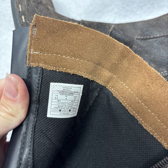 Merrell Womens Dark Brown EXPRESSO Suede Leather Mid-Calf Boots Size 6.5 - Picture 5 of 7